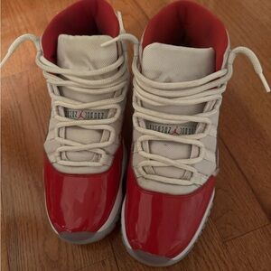 Jordan Kids Red and Cream Sneakers